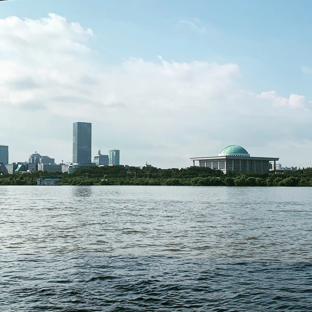 The National Assembly building across the river